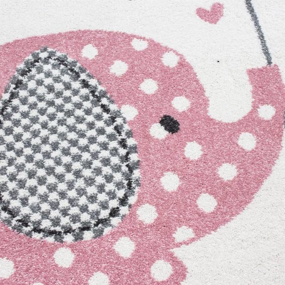 Adana Carpets Kindervloerkleed - Anna Olifant Paraplu Roze