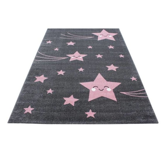 MoMo Carpets Kindervloerkleed - Sterren Roze