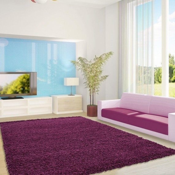 Adana Carpets Hoogpolig vloerkleed - Life Paars