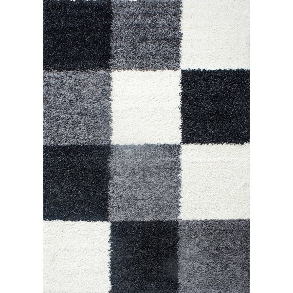 Adana Carpets Hoogpolig vloerkleed - Cube Zwart