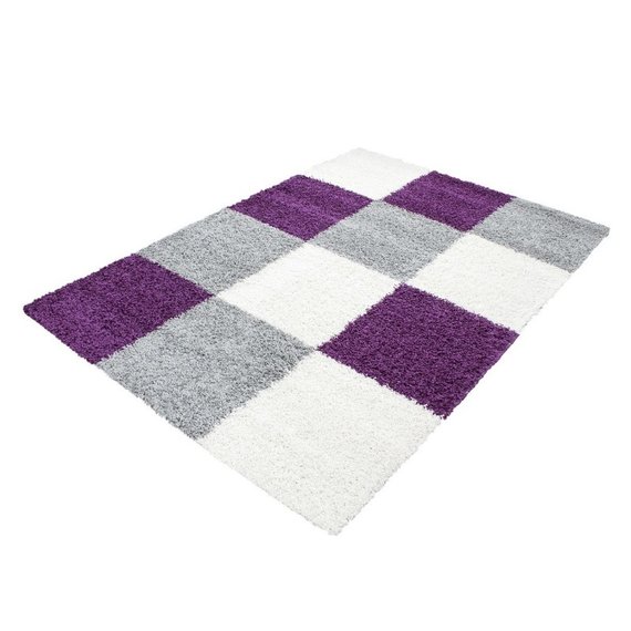 Adana Carpets Hoogpolig vloerkleed - Cube Paars