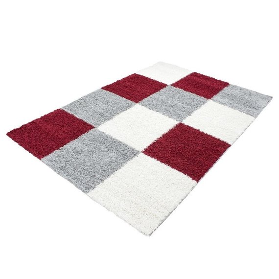 Adana Carpets Hoogpolig vloerkleed - Cube Rood