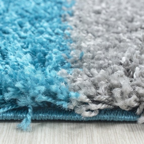 Adana Carpets Hoogpolig vloerkleed - Cube Turquoise