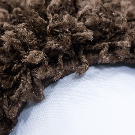 Adana Carpets Rond Hoogpolig vloerkleed - Life Bruin