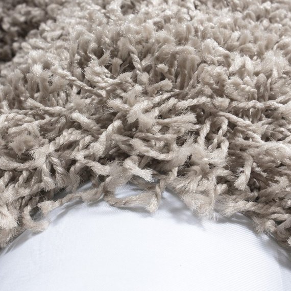 Rond Hoogpolig vloerkleed - Life Beige