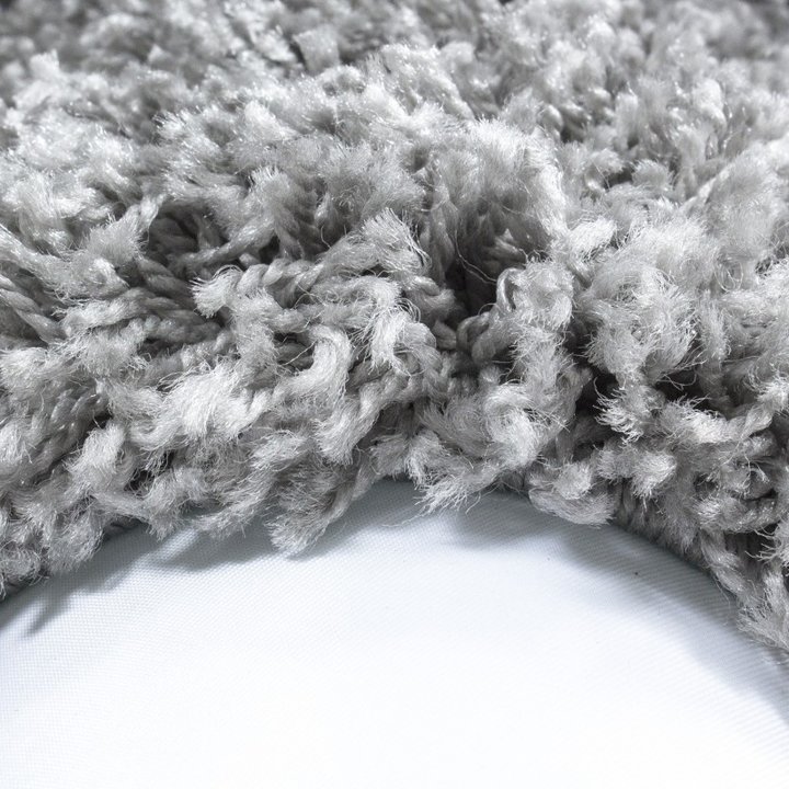 Rond Hoogpolig vloerkleed - Life Licht Grijs