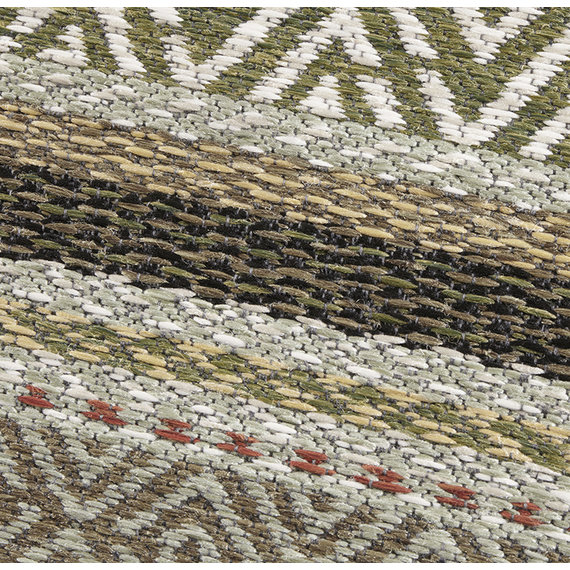 ELLE DECORATION Buitenvloerkleed - Bloom Terra/Groen Rodez