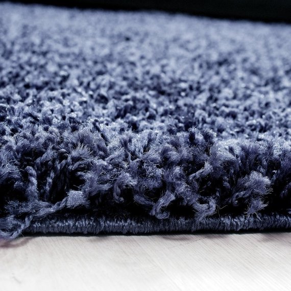 Adana Carpets Rond Hoogpolig vloerkleed - Life Blauw