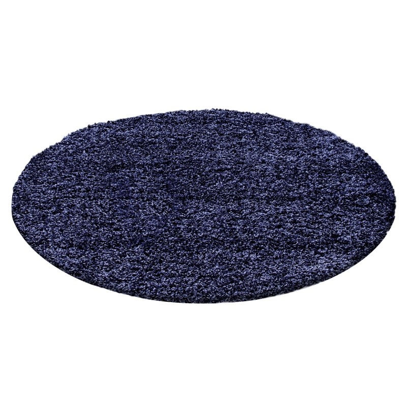Rond Hoogpolig vloerkleed - Life Blauw