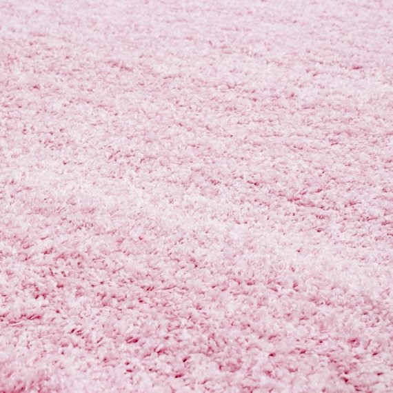 Adana Carpets Rond Hoogpolig vloerkleed - Life Roze