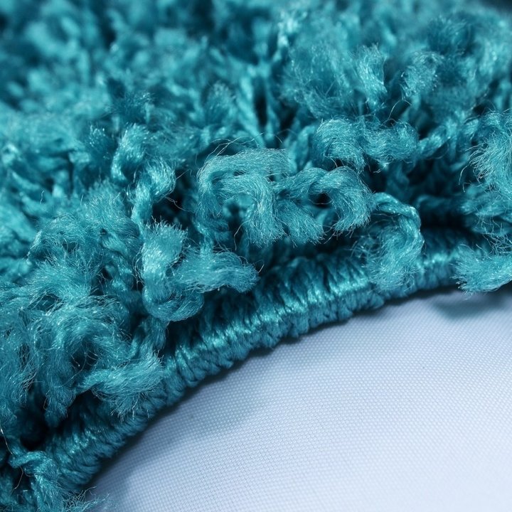 Rond Hoogpolig vloerkleed - Life Turquoise 