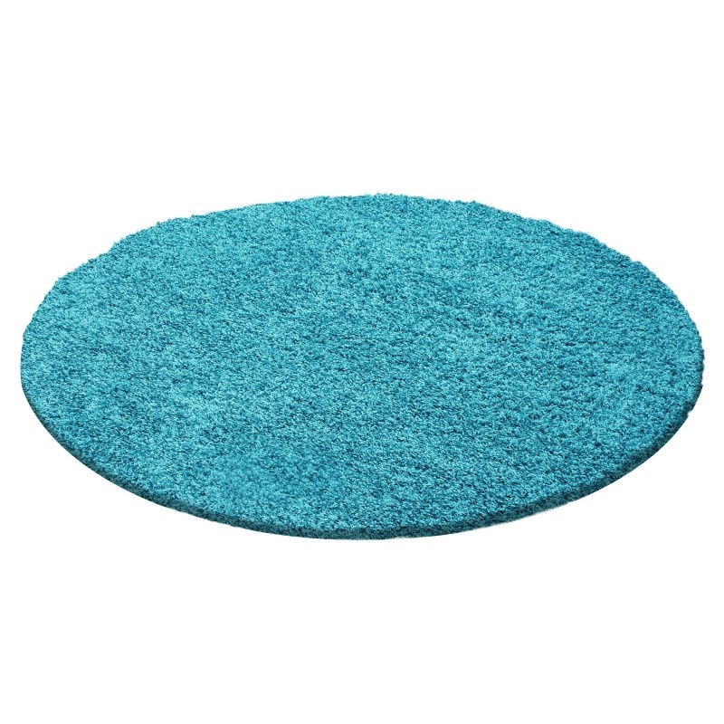 Rond Hoogpolig vloerkleed - Life Turquoise