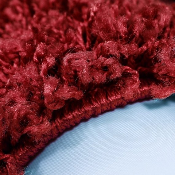 Adana Carpets Rond Hoogpolig vloerkleed - Edge Rood