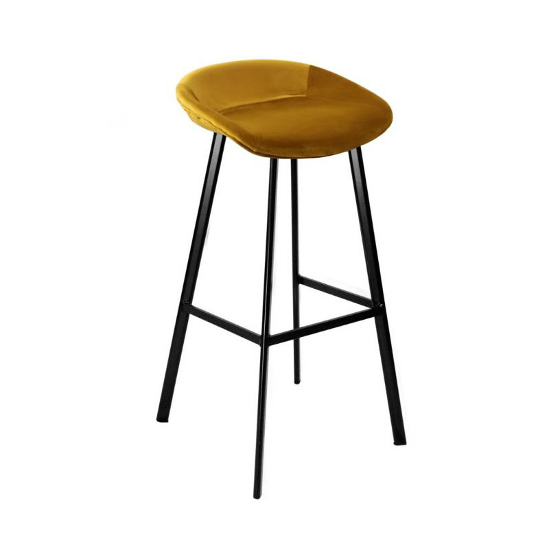 Velvet barkruk - Goud