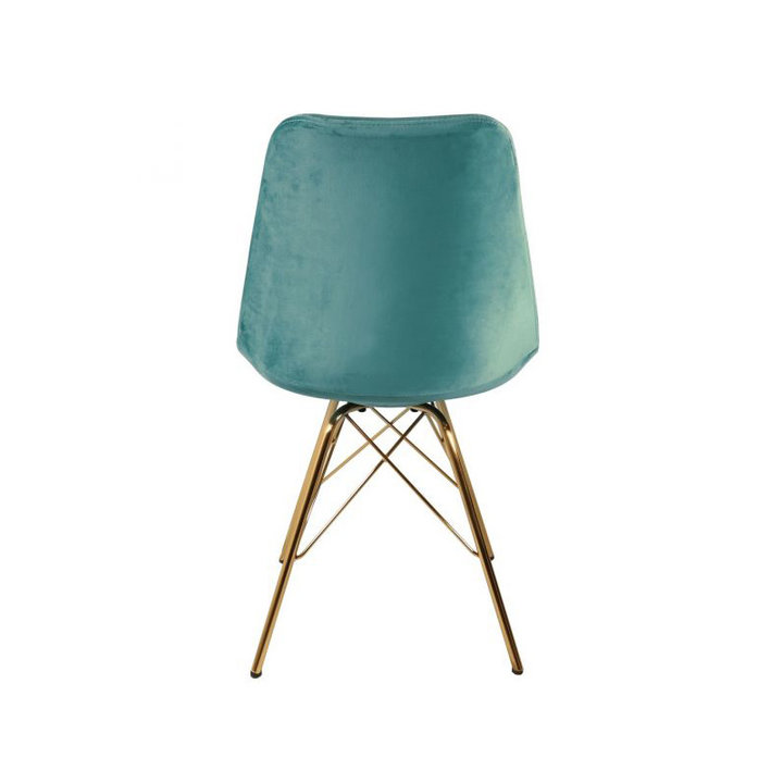 Stoel Velvet Mintgroen - Goud frame