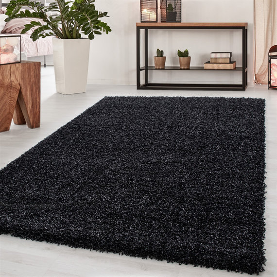 Adana Carpets Hoogpolig vloerkleed - Sade Zwart
