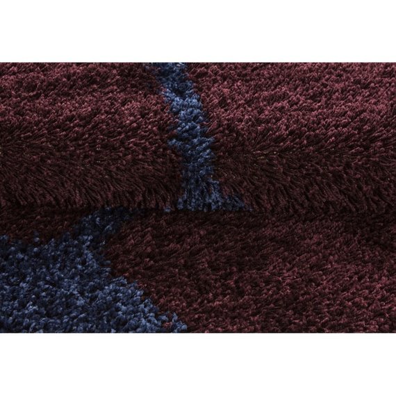 Adana Carpets Rond Hoogpolig vloerkleed - Fun Blauw