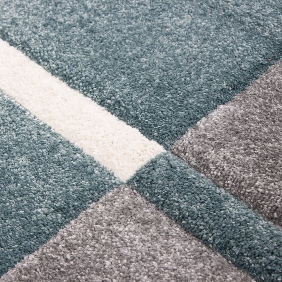 Adana Carpets Modern vloerkleed - Tetris Blauw 1310