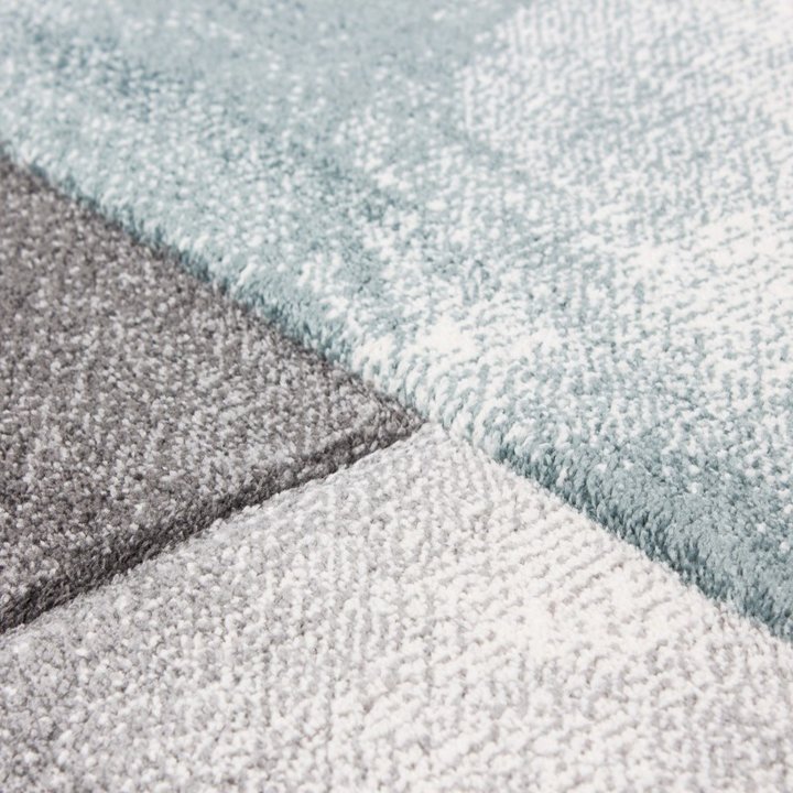 Modern vloerkleed - Tetris Blauw 1710