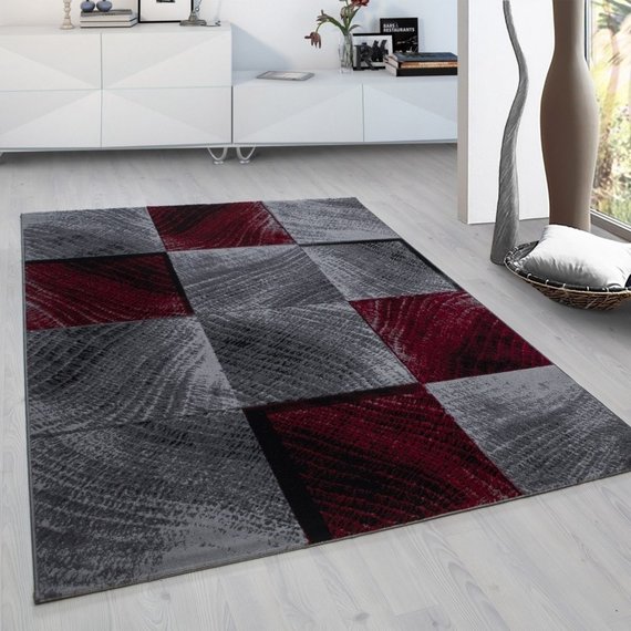 Adana Carpets Modern vloerkleed - Plus Rood 8003