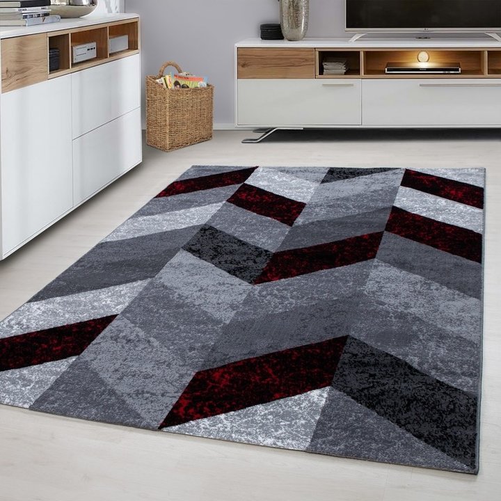 Modern vloerkleed - Plus Rood 8006