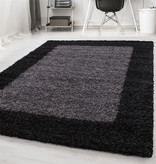 Adana Carpets Hoogpolig vloerkleed - Edge Zwart