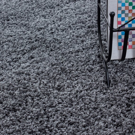 Adana Carpets Rond Hoogpolig vloerkleed - Life Grijs