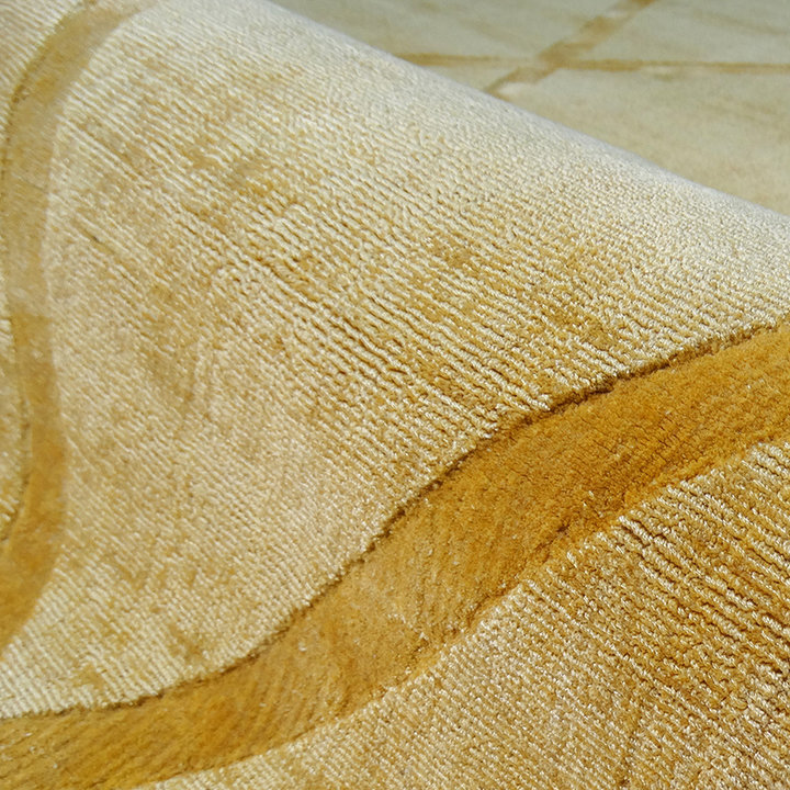 Viscose vloerkleed - Lev Lines Geel