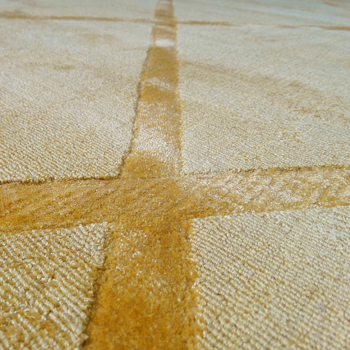 Viscose vloerkleed - Lev Lines Geel