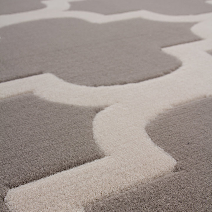 Modern vloerkleed - Mano Ornament Taupe