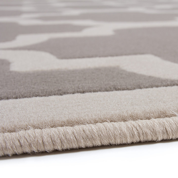 Modern vloerkleed - Mano Ornament Taupe