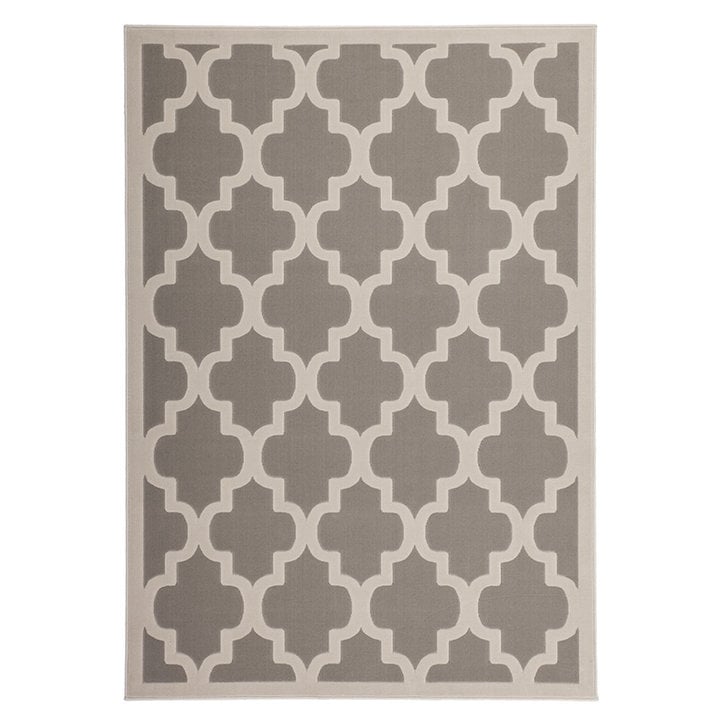 Modern vloerkleed - Mano Ornament Taupe