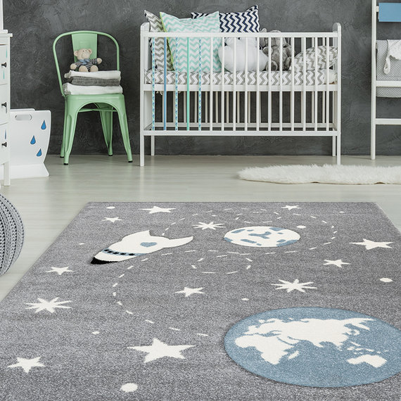Kay Kindervloerkleed - Atlantisch Sterrenstelsel Zilver