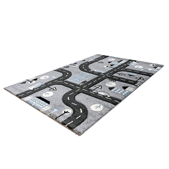 Kay Kindervloerkleed - Atlantisch Autoweg Zilver