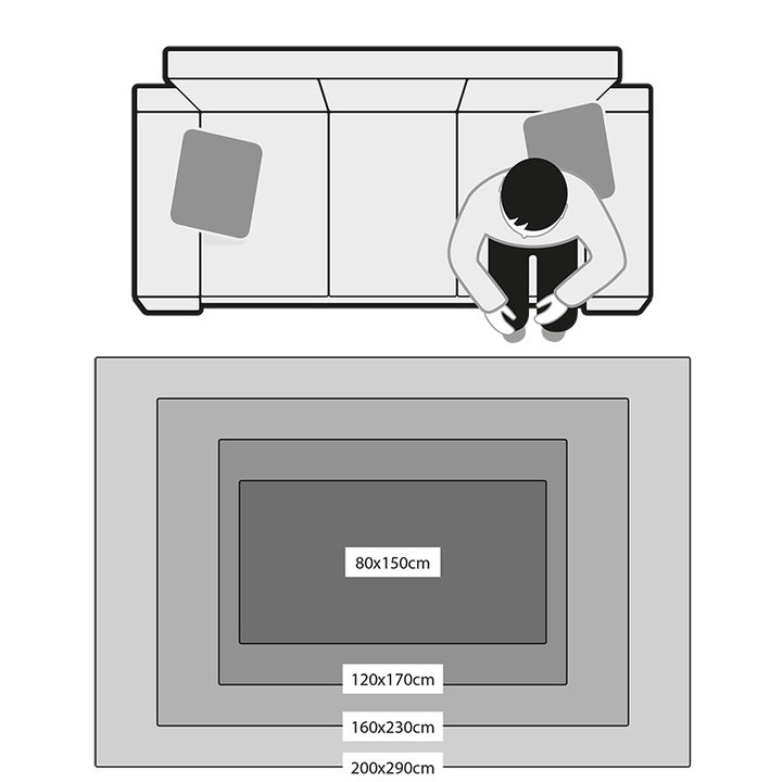 Modern vloerkleed - Mano Ornament Taupe