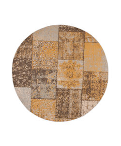 Rond patchwork vloerkleed - Dreams Okergeel
