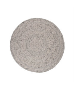 Rond wollen vloerkleed - Wise Grijs/Wit No. 609