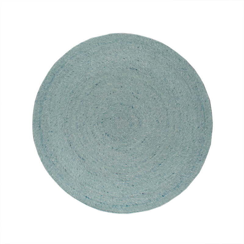 Rond wollen vloerkleed - Wise Blauw No. 364 - sfeer