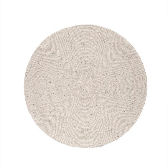 FRAAI Rond wollen vloerkleed - Wise Wit/Gemeleerd No. 367