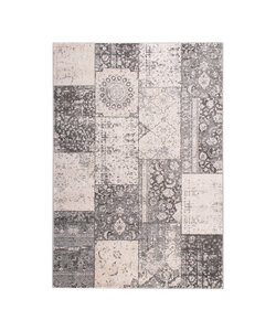 Patchwork vloerkleed - Deep Taupe/Grijs