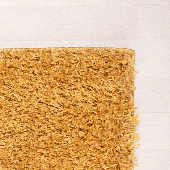 Hoogpolig vloerkleed - Solid Geel