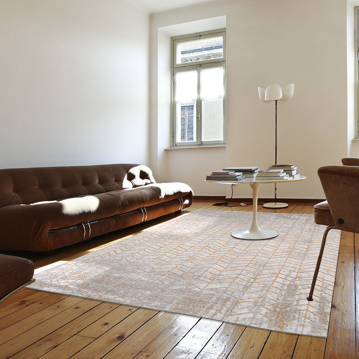 Vintage vloerkleed - Mad Men Central Yellow 8928