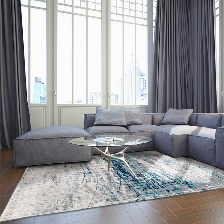 Vintage vloerkleed - Mad Men Bronx Azurite 8421