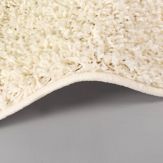 FRAAI Rond Hoogpolig vloerkleed - Solid Wit