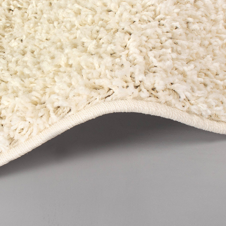 Rond Hoogpolig vloerkleed - Solid Wit 