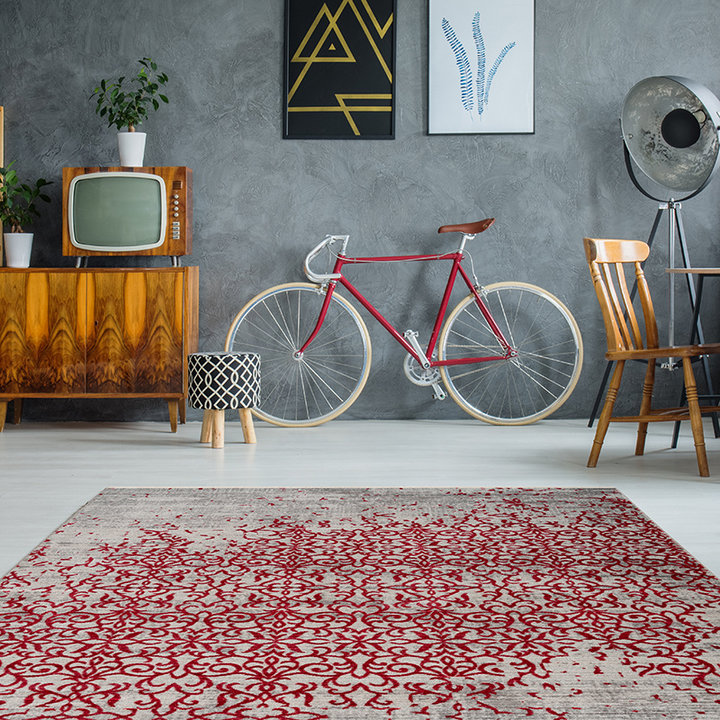 Vintage vloerkleed - Bach 200 Rood