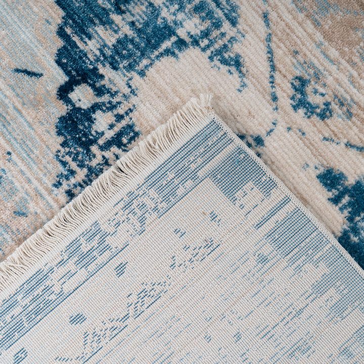 Vintage vloerkleed - Bach 500 Creme/Blauw