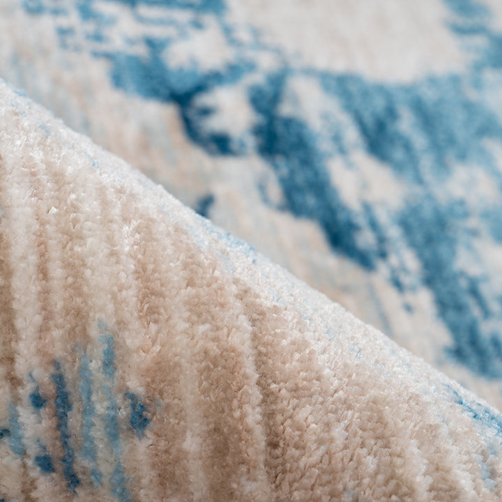 Vintage vloerkleed - Bach 500 Creme/Blauw