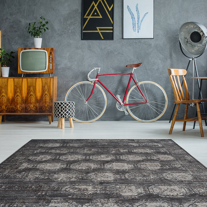 Vintage vloerkleed - Bach 700 Antraciet