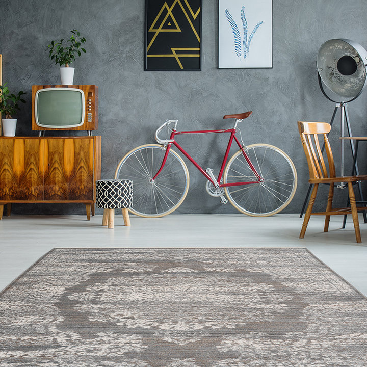 Vintage vloerkleed - Bach 800 Antraciet